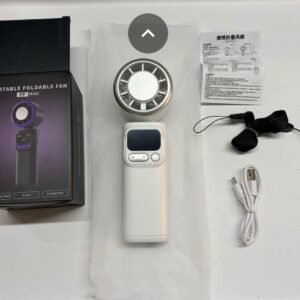 2026 New K822 Ultra Cooling Portable Fan - 3600mAh Rechargeable Folding Mini Fan with Ice Cooling & High-Speed Airflow